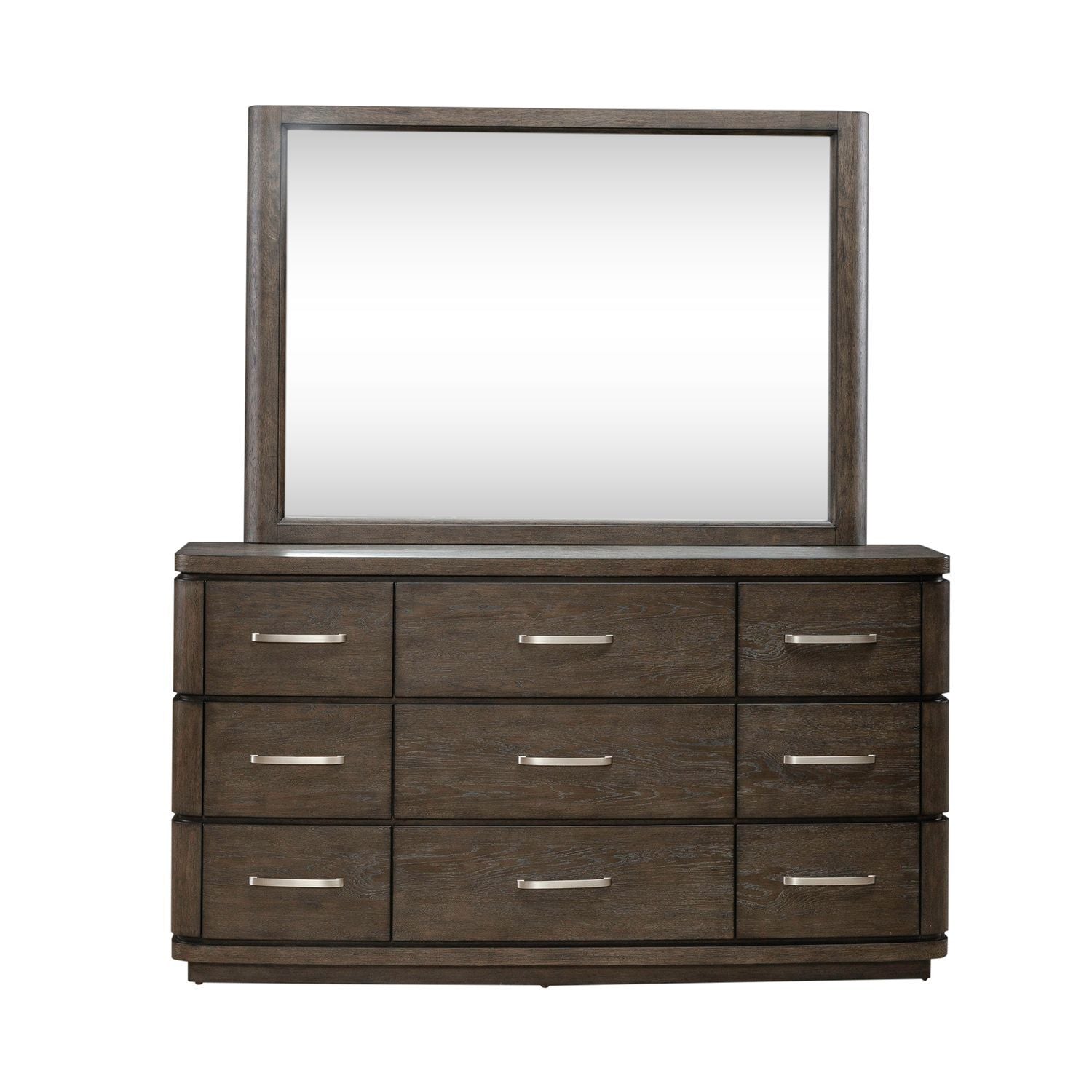 Commode et miroir - Espresso satiné