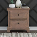Table de chevet avec station de recharge - Beige chameau — Traditional Living offre des éléments de design classiques avec un sens du confort