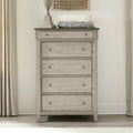 Commode 5 tiroirs - Lin vieilli / Taupe poudré — ajoutez un style décontracté et vous obtenez un look classique avec une sensation de confort