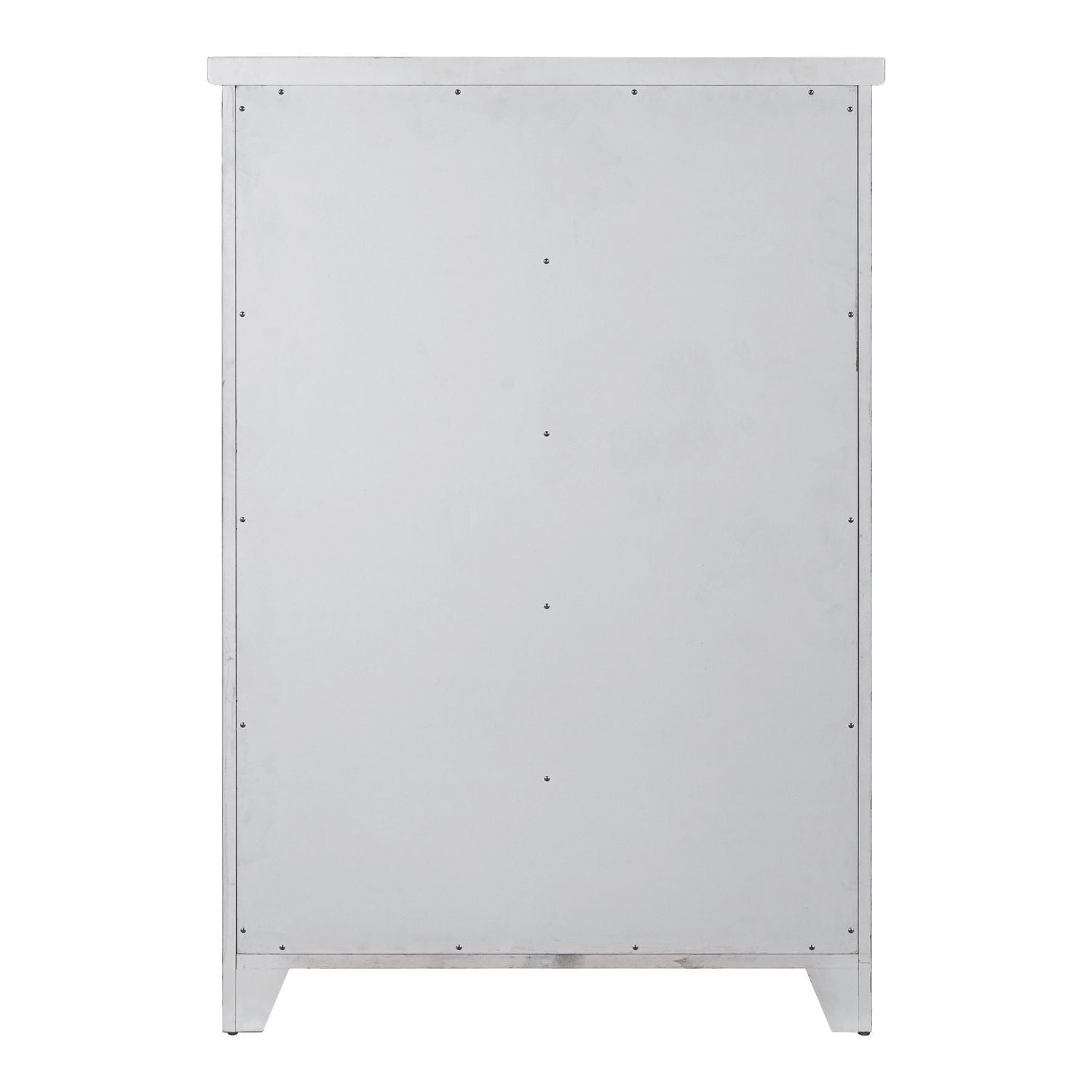 Commode à 5 tiroirs – Blanc patiné — exprime une essence simple avec un style confortable