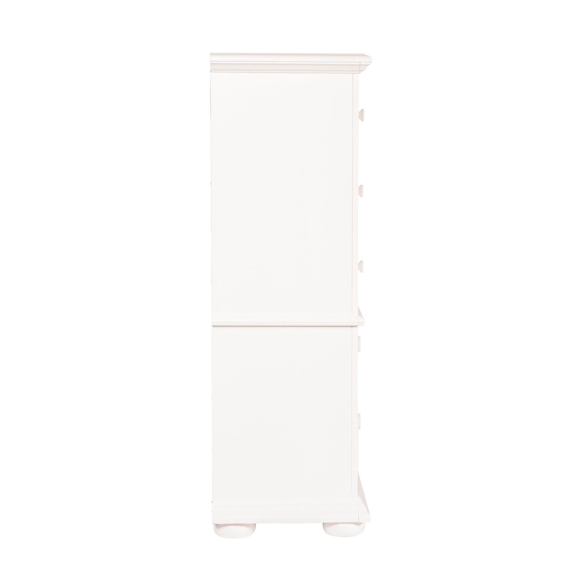Commode à lingerie – Blanc huître — Summer House présente le meilleur style chalet avec des accents de panneaux persiennes dans une finition blanc huître
