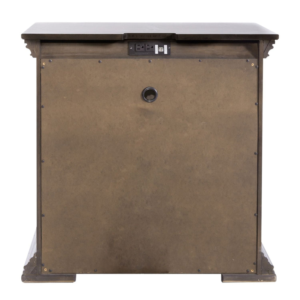 Table de chevet à 2 tiroirs avec station de charge — 0 lb - Table de chevet à 2 tiroirs avec station de charge - Graystone 30