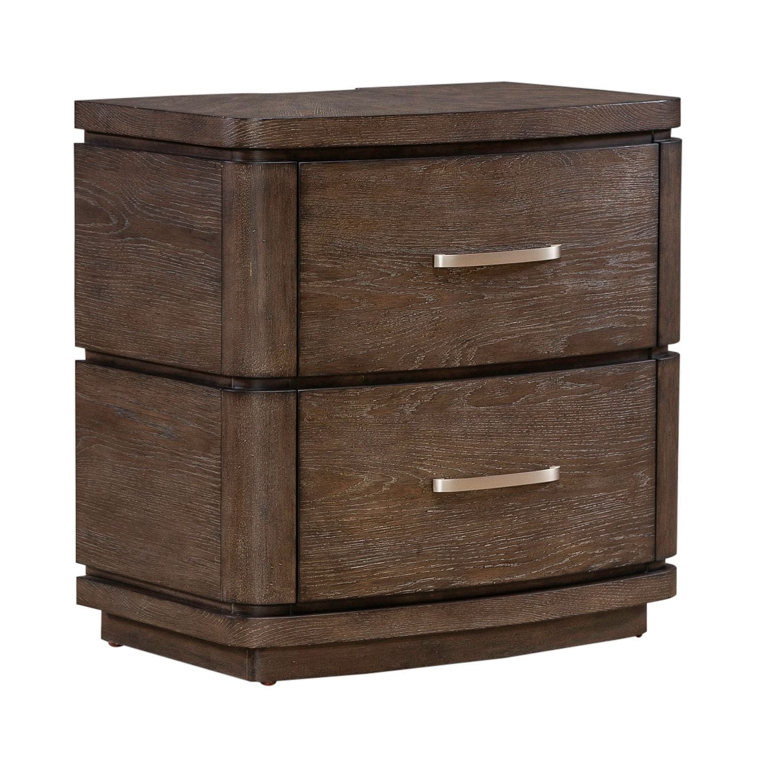 Table de chevet avec station de charge - Espresso satiné — 0L x 17 — 0L x 17
