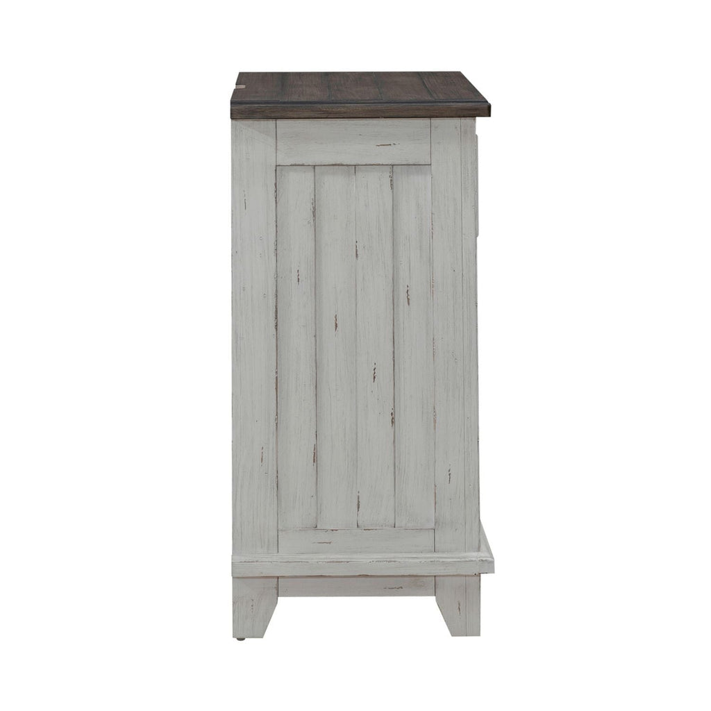 Commode de chevet avec station de recharge – Riverstone Blanc et Tabac — La vie de cottage et de ferme offre l'équilibre parfait entre la vie à