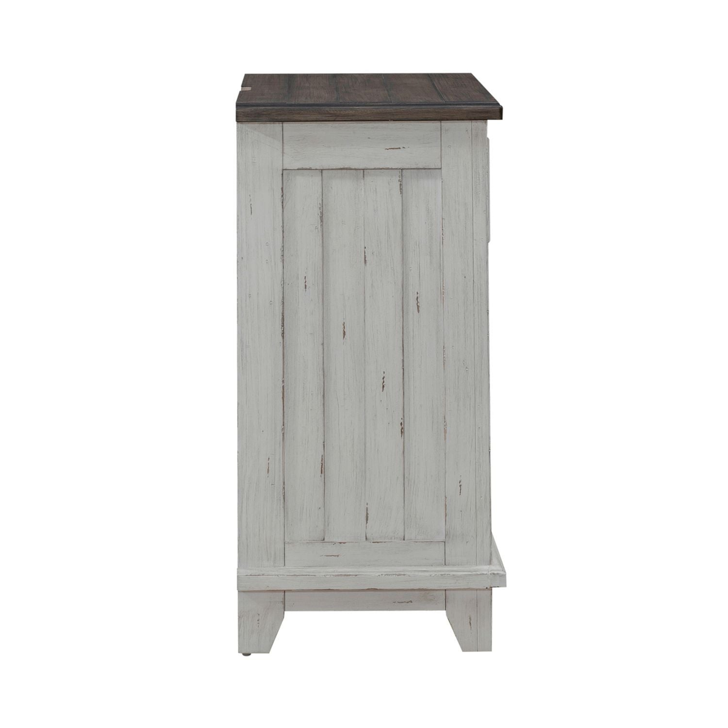 Commode de chevet avec station de recharge – Riverstone Blanc et Tabac — La vie de cottage et de ferme offre l'équilibre parfait entre la vie à