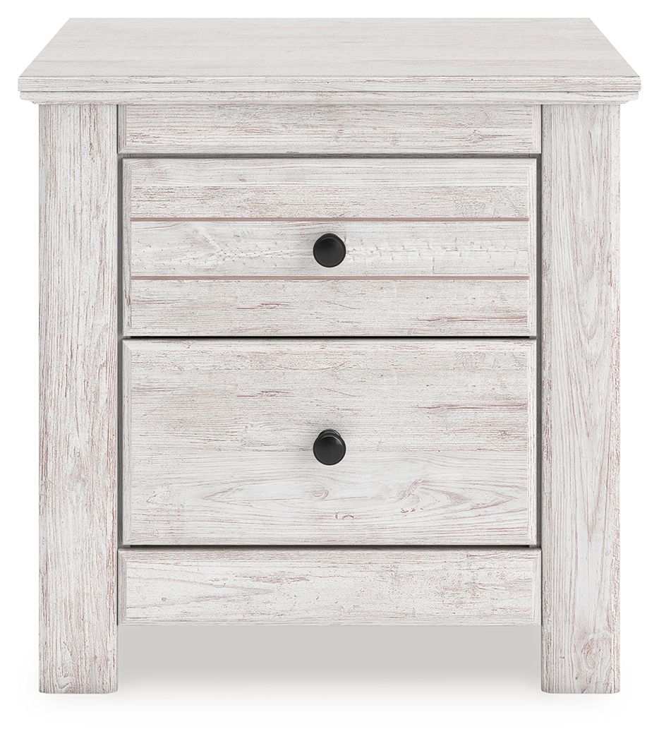 Table de chevet à deux tiroirs — Vous souhaitez créer une chambre aérée et joliment agencée ? Cette table de chevet au confort décontracté est