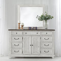 Commode et miroir – Riverstone Blanc et Tabac — La vie de cottage et de ferme offre un équilibre parfait entre la vie côtière et une