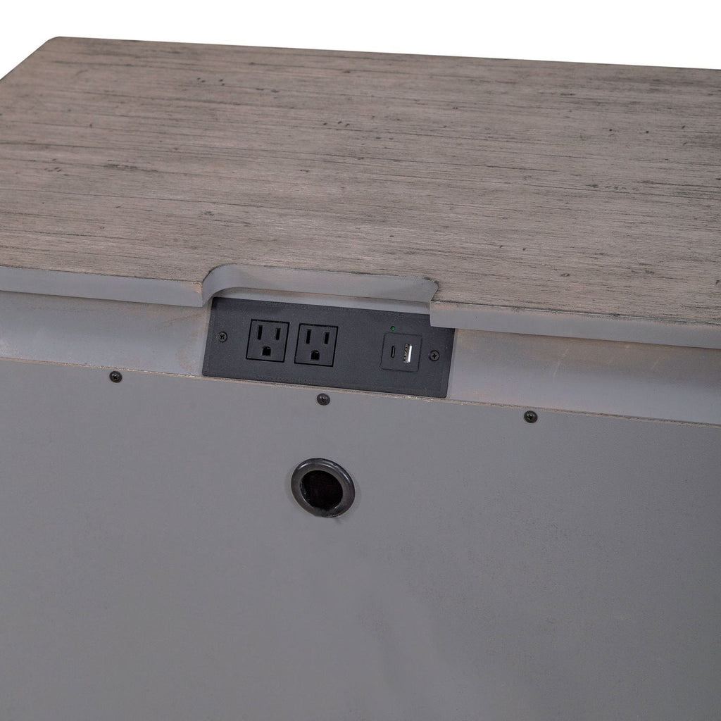 Table de chevet à 2 tiroirs avec station de charge — 0 lb - Table de chevet à 2 tiroirs avec station de charge - Graystone 30