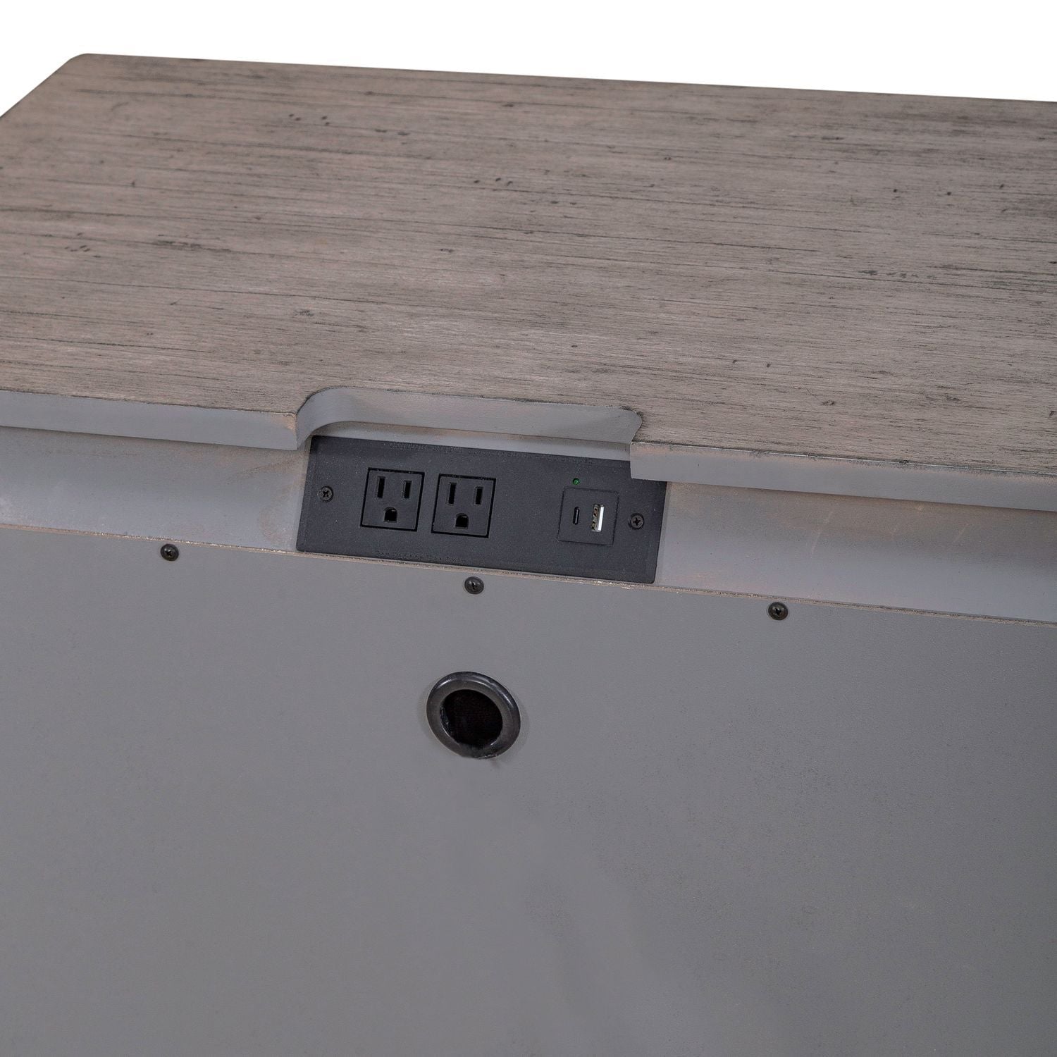 Table de chevet à 2 tiroirs avec station de charge — 0 lb - Table de chevet à 2 tiroirs avec station de charge - Graystone 30