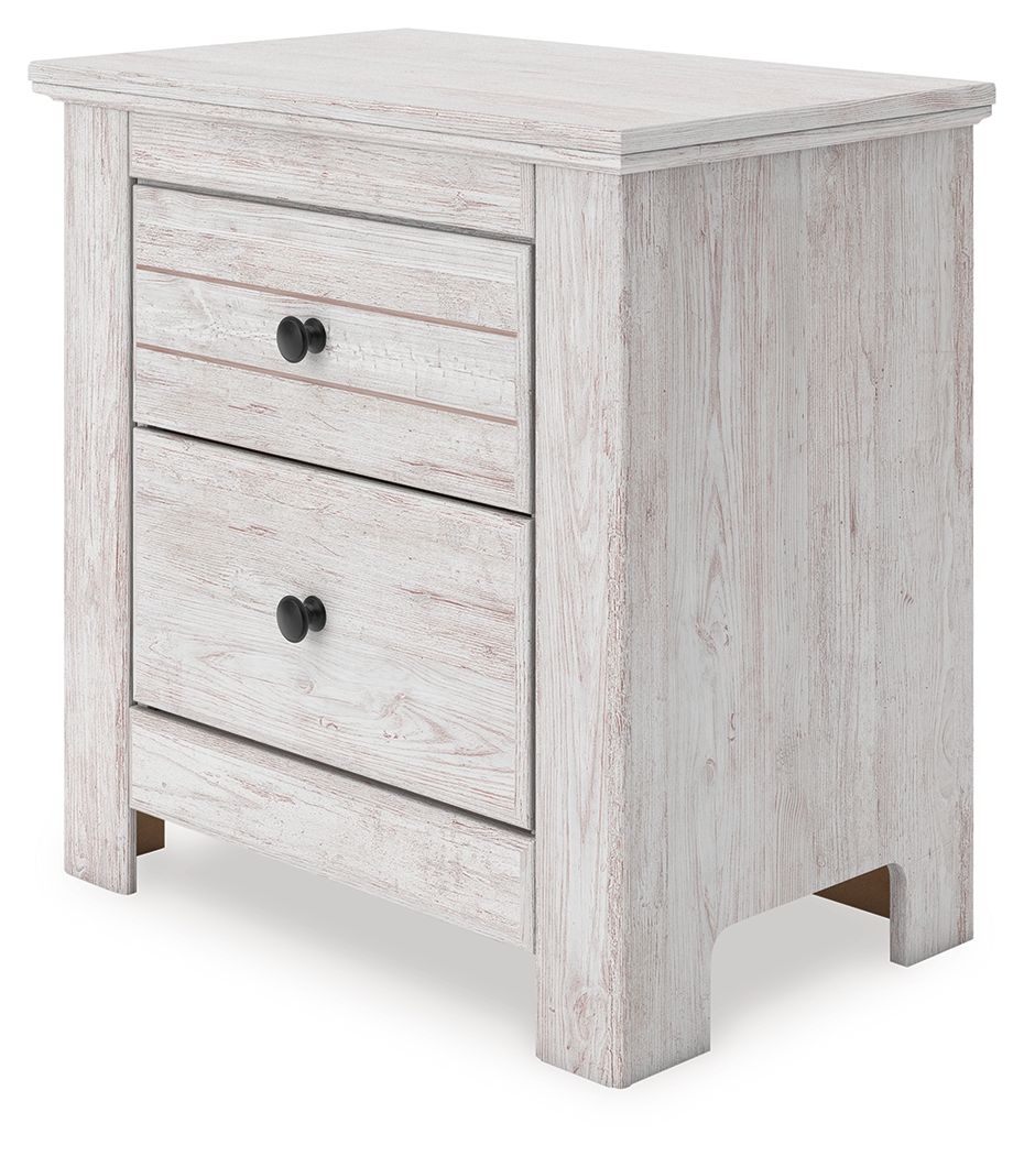 Table de chevet à deux tiroirs — Vous souhaitez créer une chambre aérée et joliment agencée ? Cette table de chevet au confort décontracté est