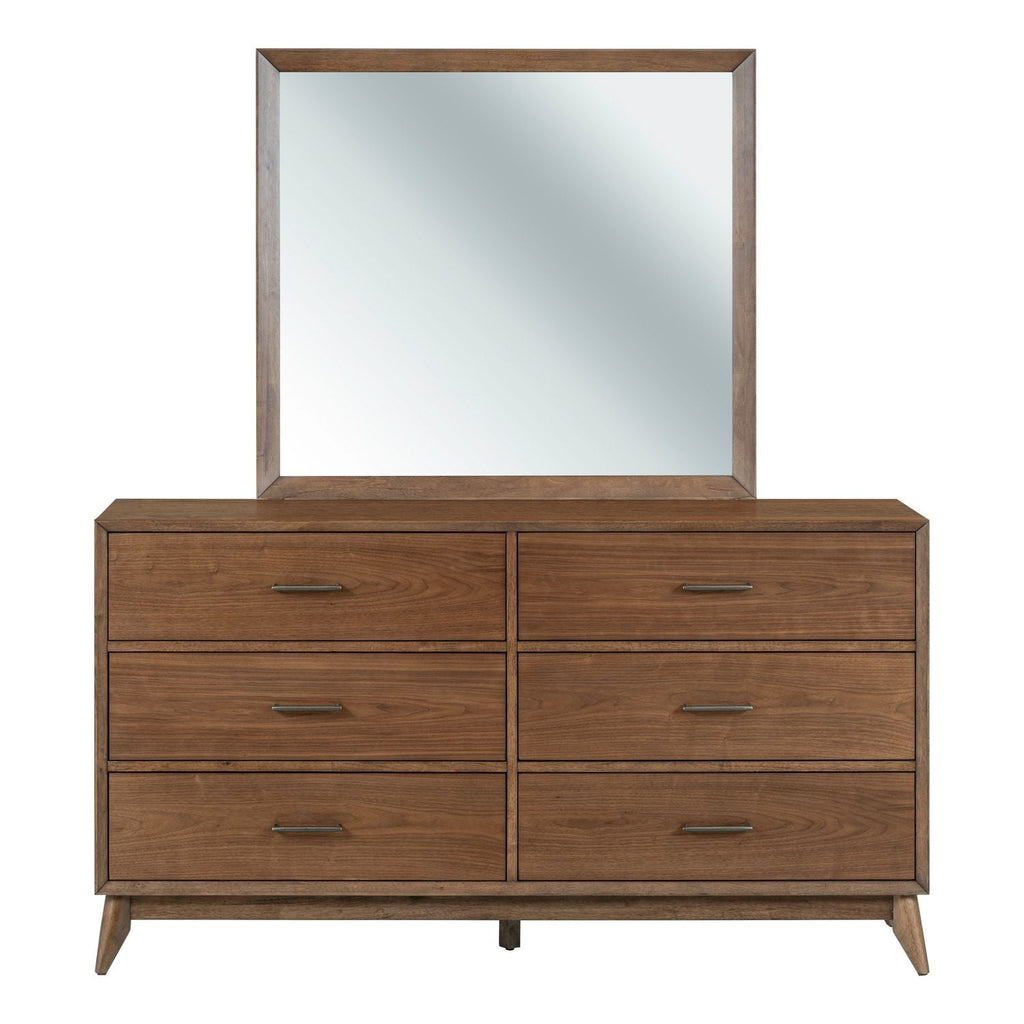Commode et miroir – Noyer — Le design qui transmet énergie et imagination met en lumière un mode de vie contemporain tandis que les silhouettes créent
