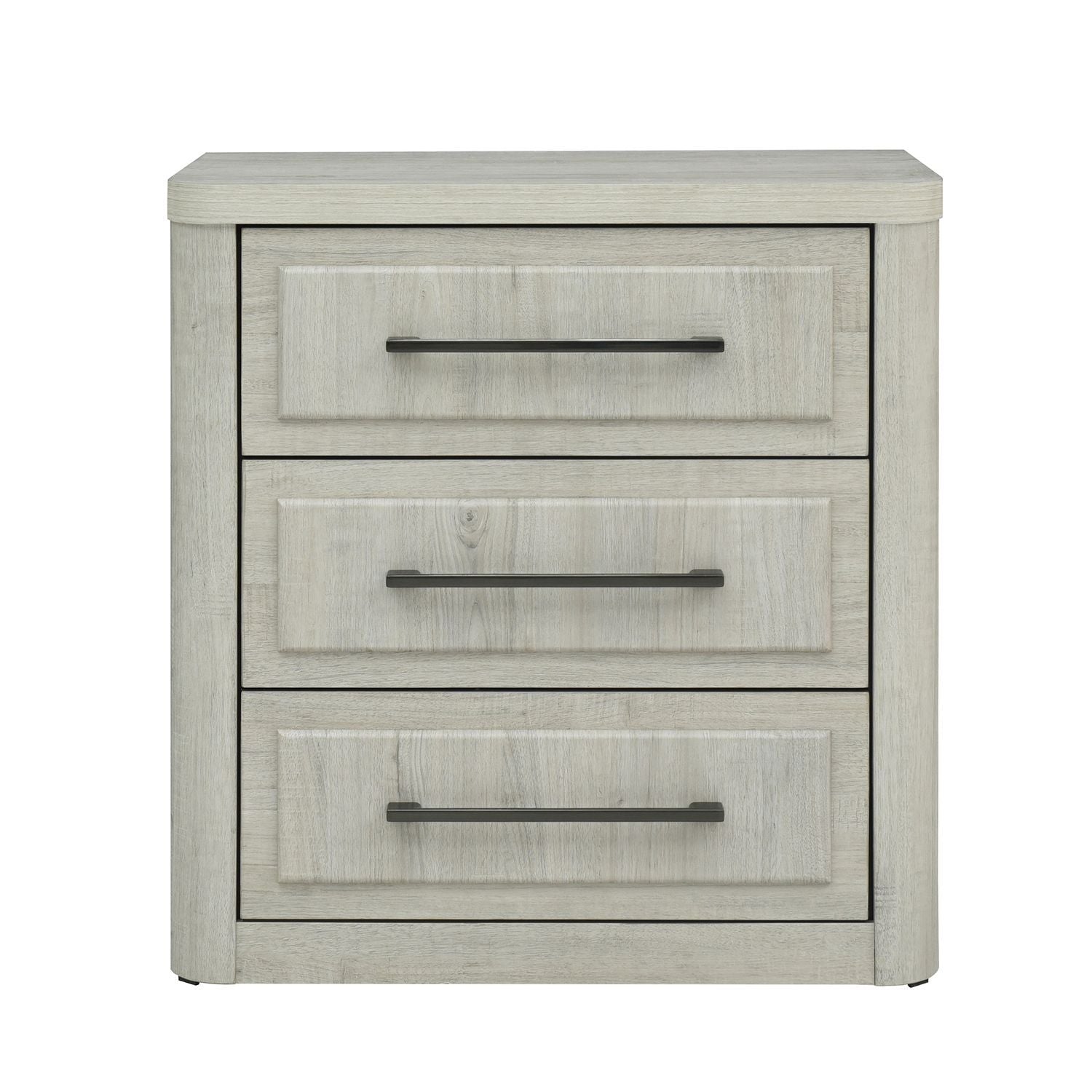 Table de chevet avec station de recharge - Blanc naturel — 0L x 17
