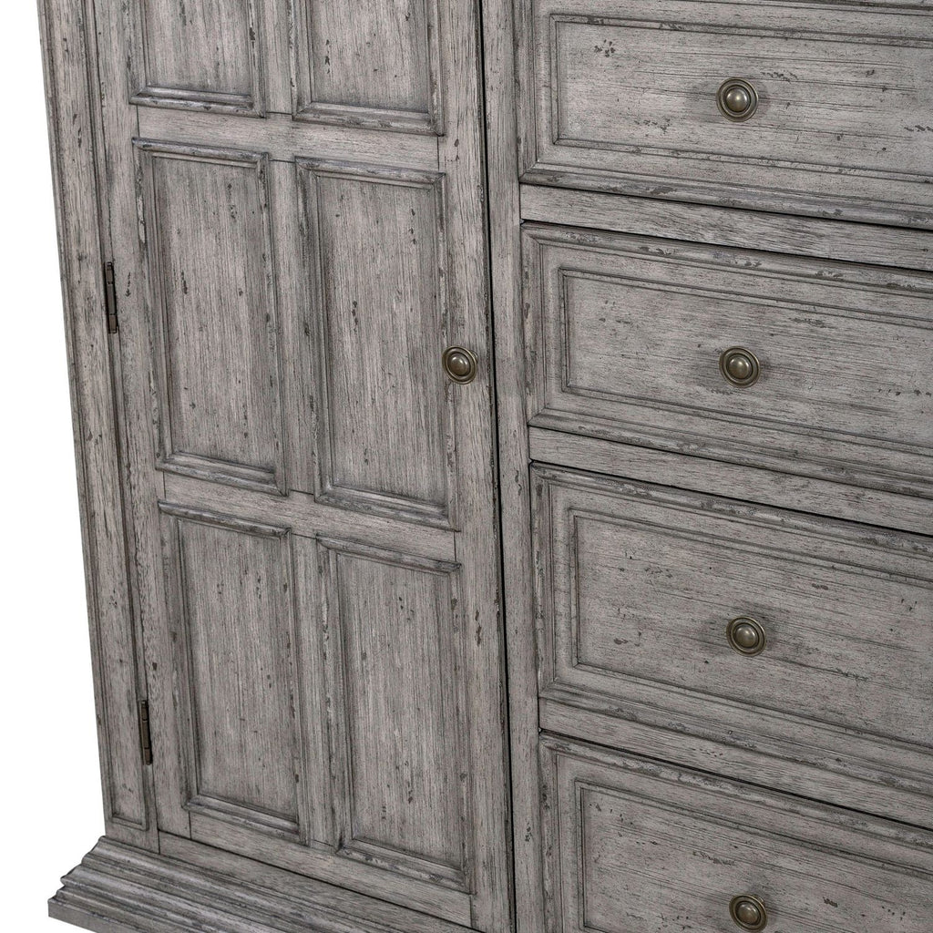 Commode de porte – Fabriquée avec des solides en bois d'hévéa et des produits du bois – protection anti-poussière du caisson inférieur et tiroirs intérieurs entièrement teints