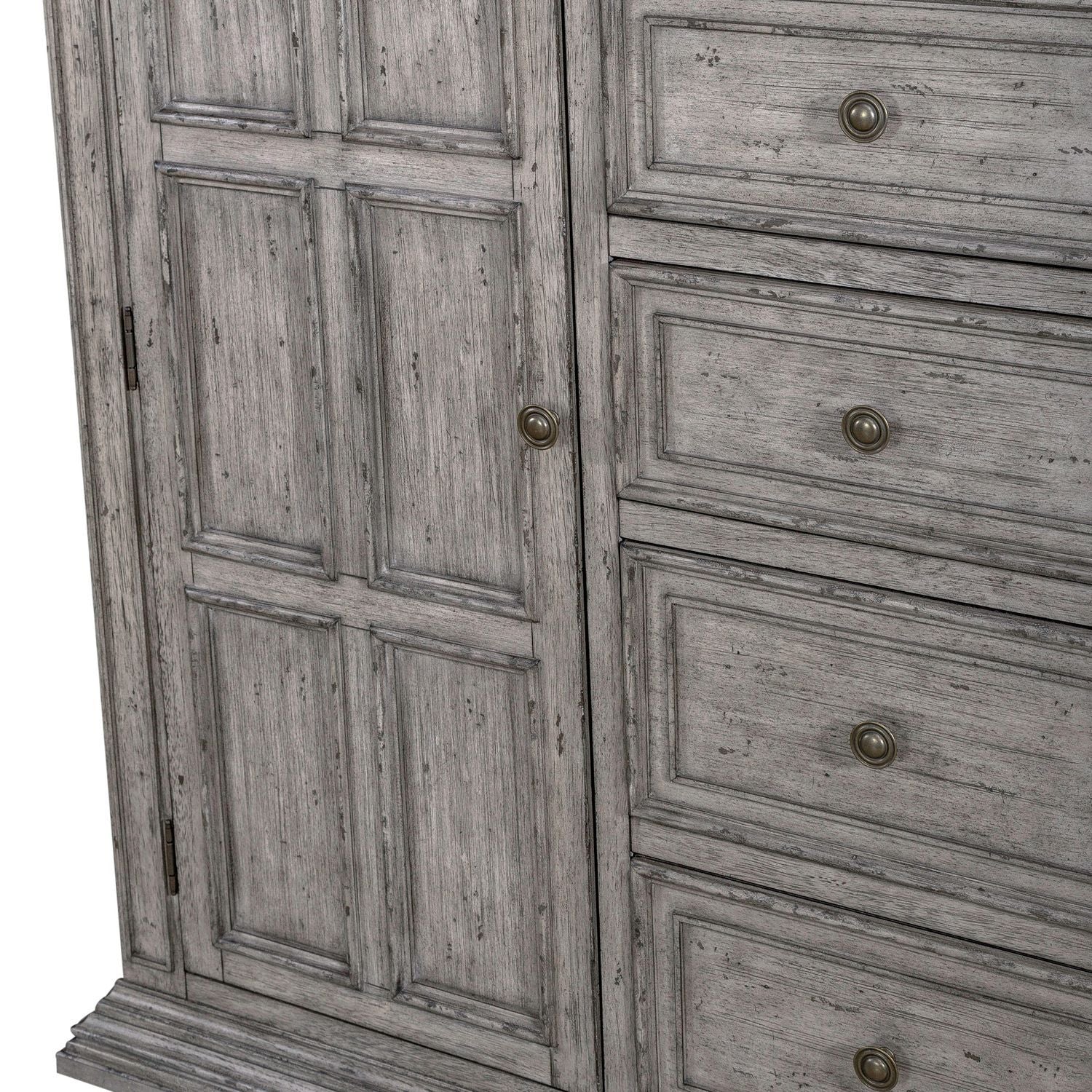 Commode de porte – Fabriquée avec des solides en bois d'hévéa et des produits du bois – protection anti-poussière du caisson inférieur et tiroirs intérieurs entièrement teints