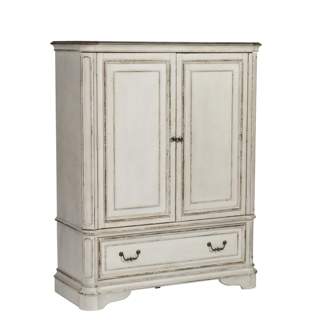 Commode à portes – Blanc antique — Le mélange d'influences européennes crée un style vraiment unique pour tout espace de vie