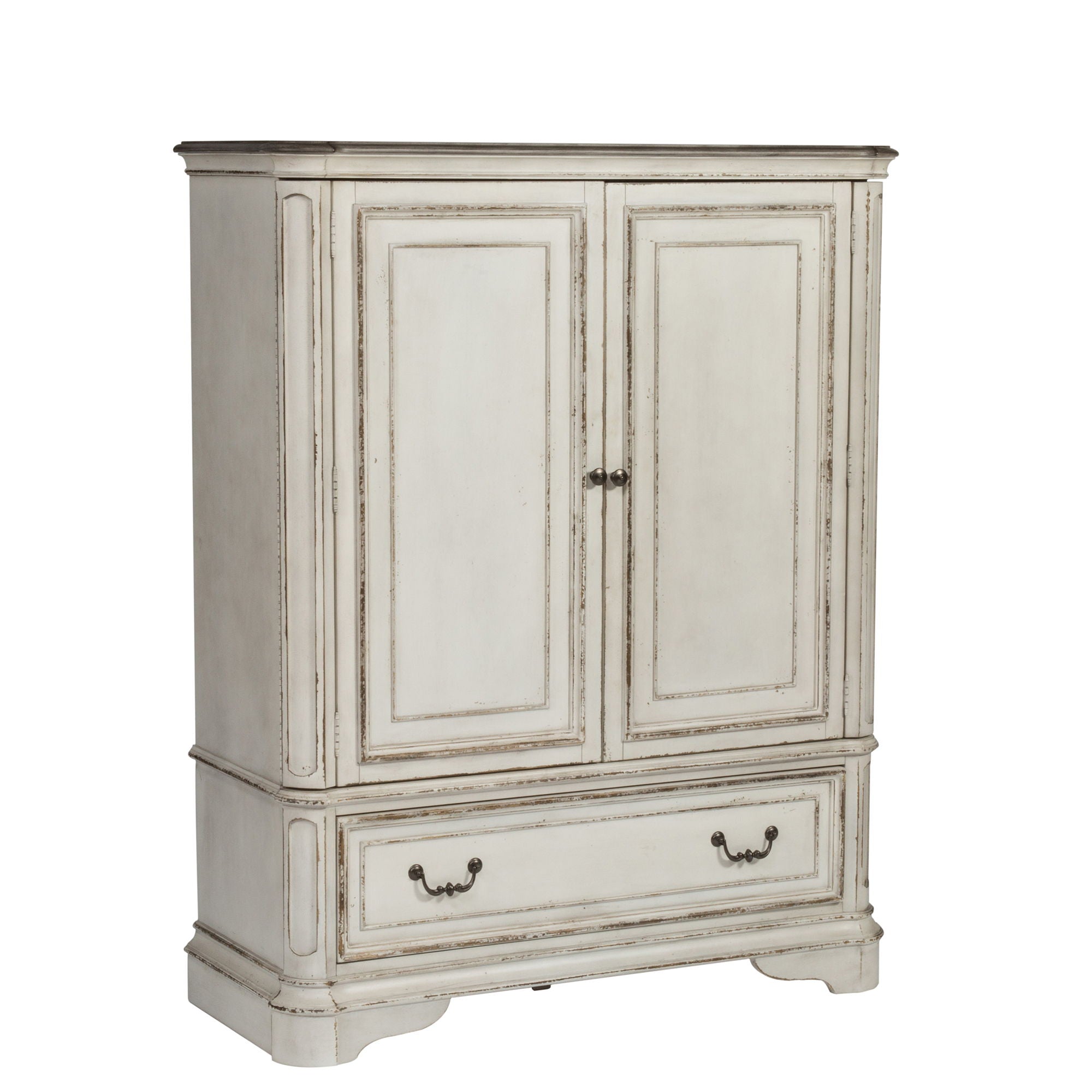 Commode à portes – Blanc antique — Le mélange d'influences européennes crée un style vraiment unique pour tout espace de vie