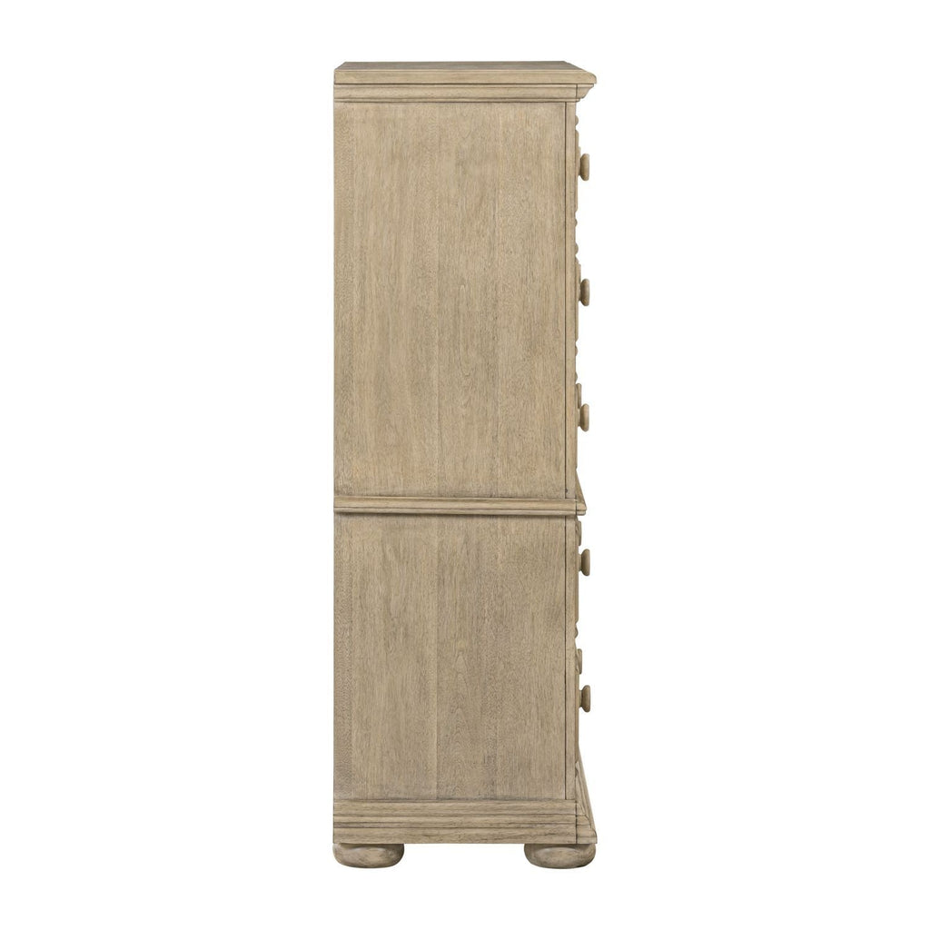 Commode 5 tiroirs — Fabriquée en pin massif avec du MDF peint