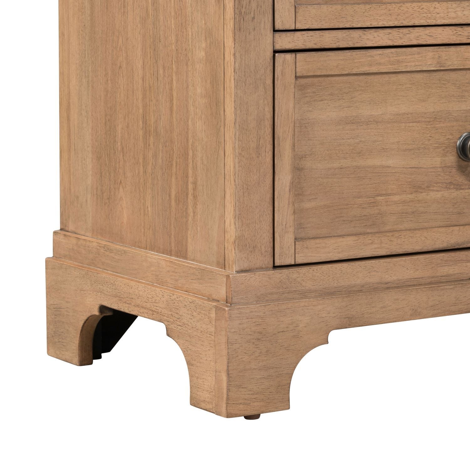 Table de chevet avec station de recharge - Beige chameau — Traditional Living offre des éléments de design classiques avec un sens du confort