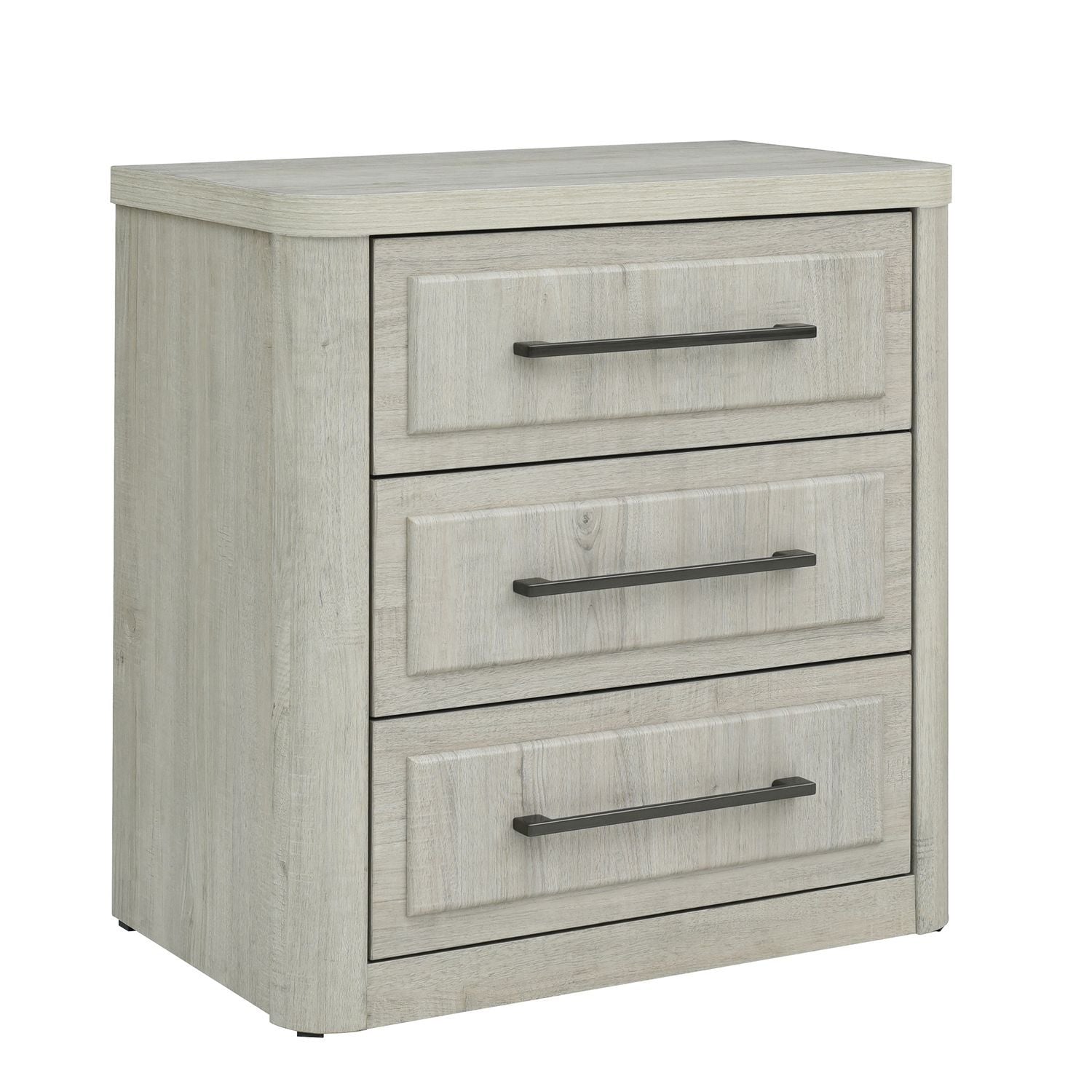 Table de chevet avec station de recharge - Blanc naturel — 0L x 17