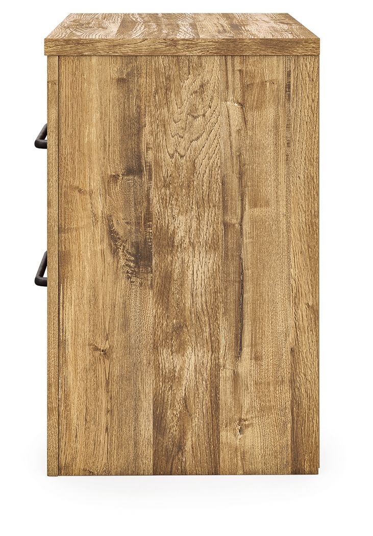 Table de chevet à deux tiroirs - Marron — Caractère accessible