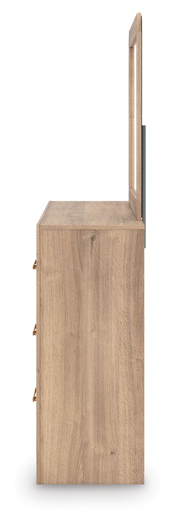Commode à six tiroirs — Les tons de bois naturels et les lignes épurées de cette commode reflètent votre style décontracté.
