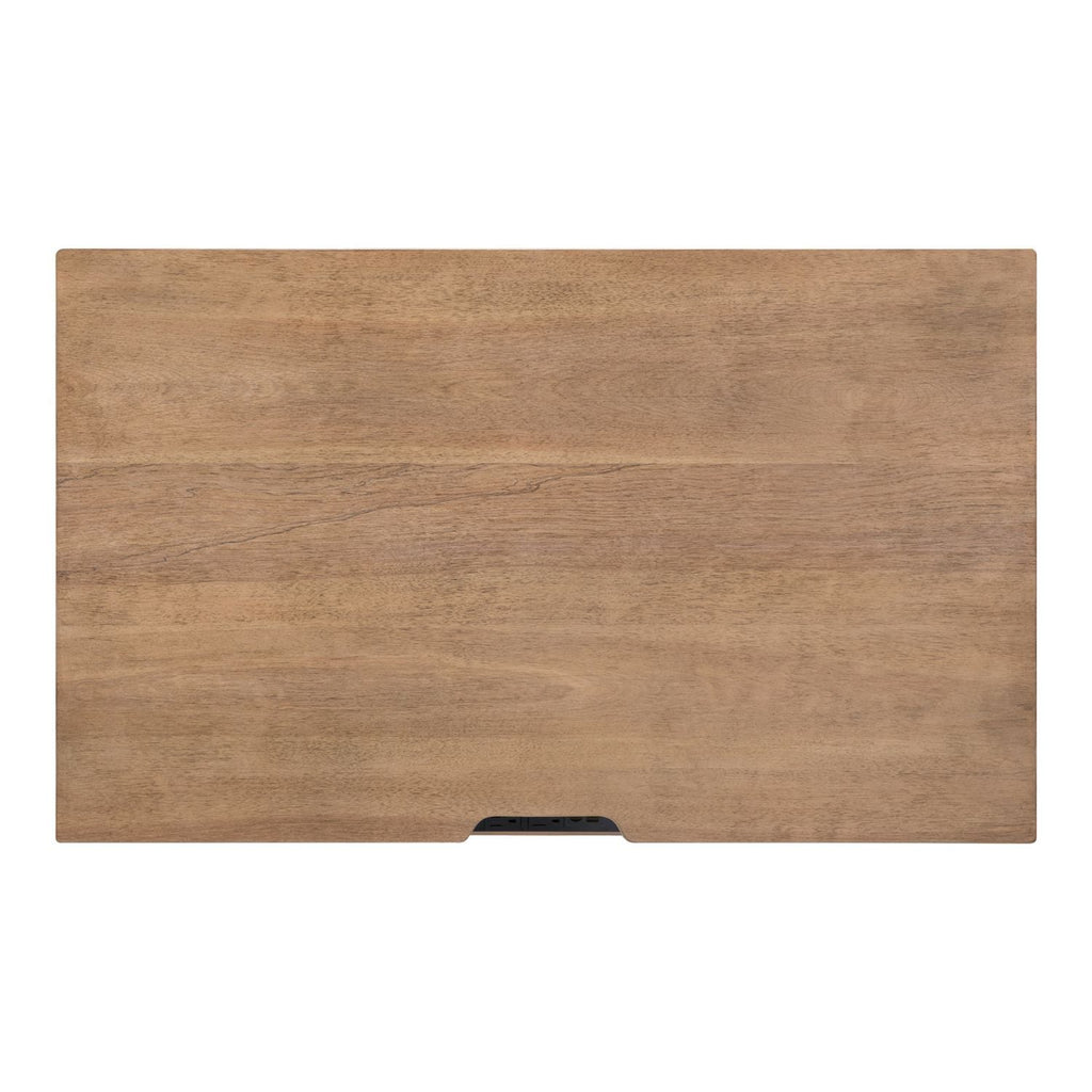 Table de chevet avec station de recharge - Beige chameau — Traditional Living offre des éléments de design classiques avec un sens du confort