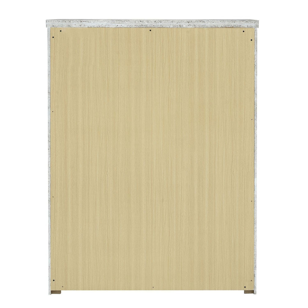Commode 5 tiroirs - Blanc naturel — 0L x 18