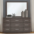 Commode et miroir - Espresso satiné