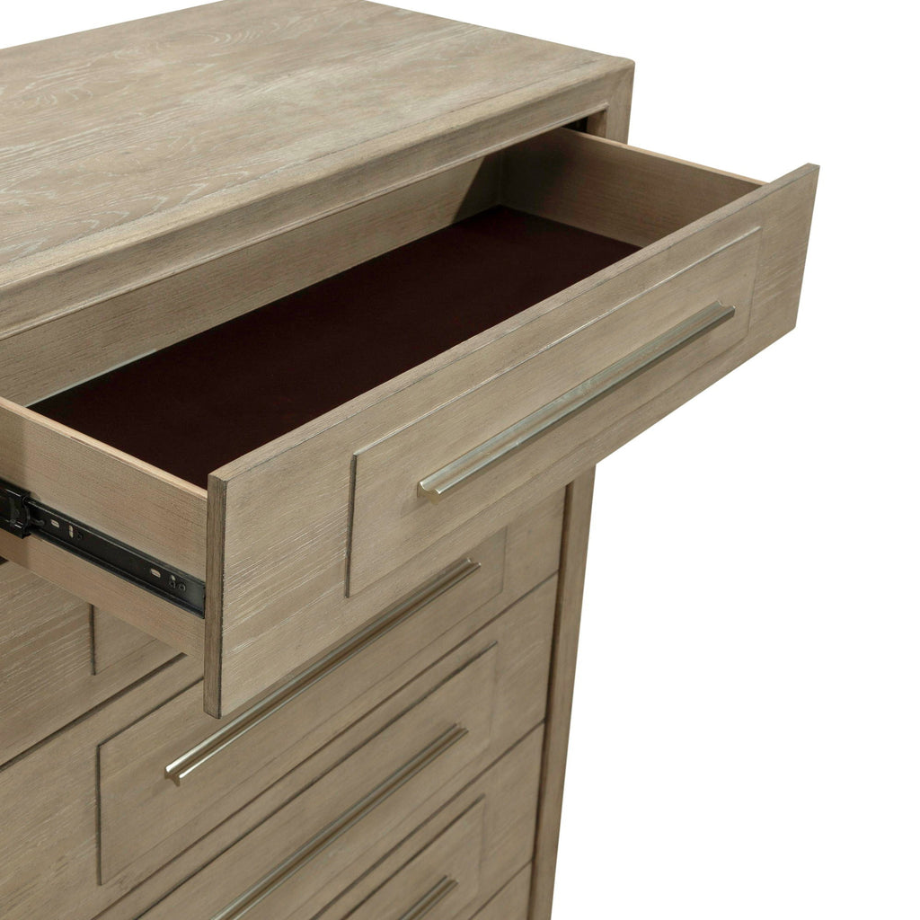 Commode 6 tiroirs - Grès — La collection confère un caractère distinctif qui enveloppe les espaces de chaleur et d'allure.