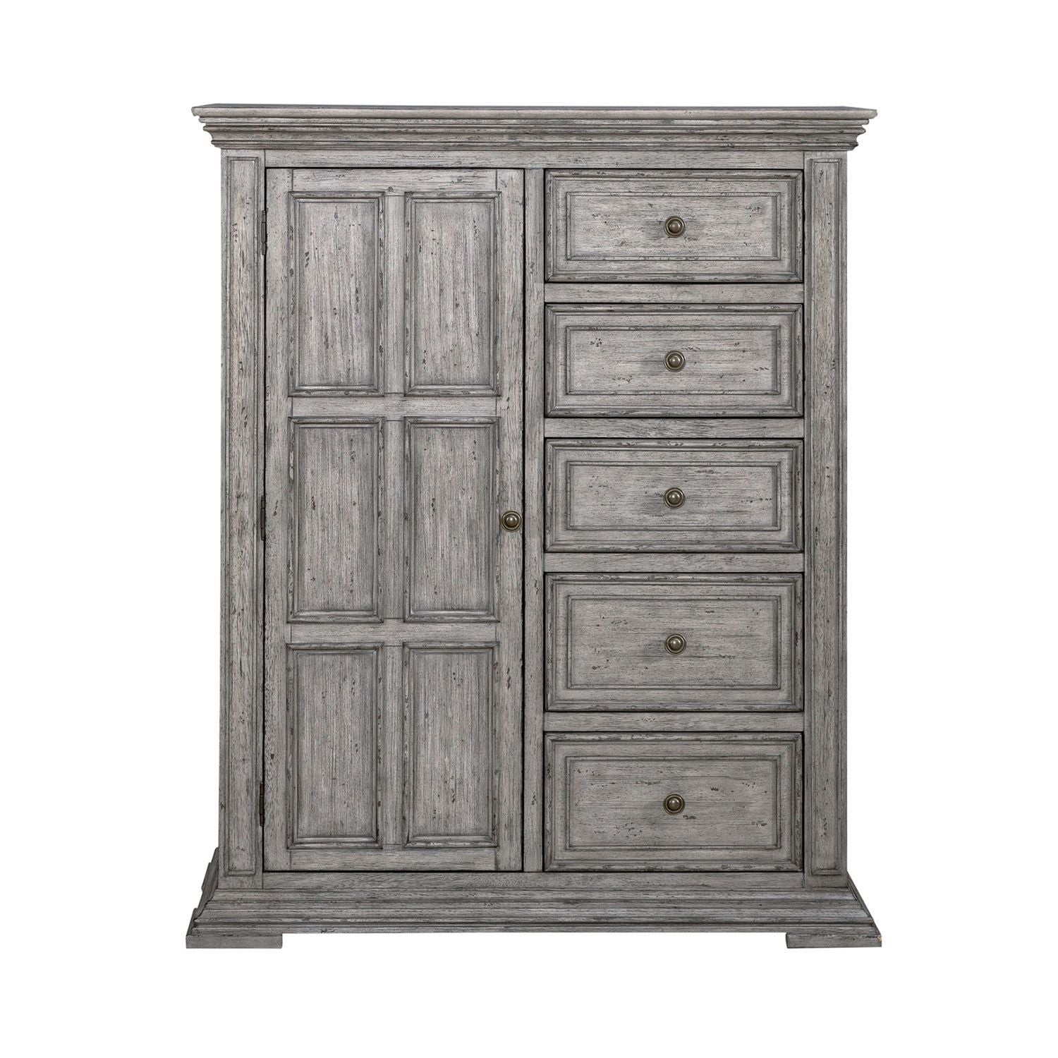 Commode de porte – Fabriquée avec des solides en bois d'hévéa et des produits du bois – protection anti-poussière du caisson inférieur et tiroirs intérieurs entièrement teints