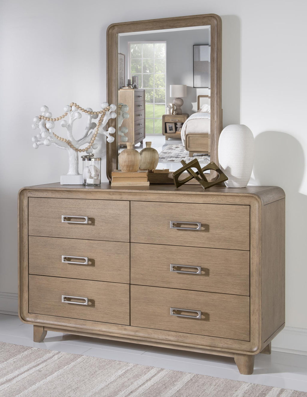Commode à 6 tiroirs - Chêne du désert — conçue pour ceux qui apprécient le style et le confort dans une chambre d'enfant ou d'amis