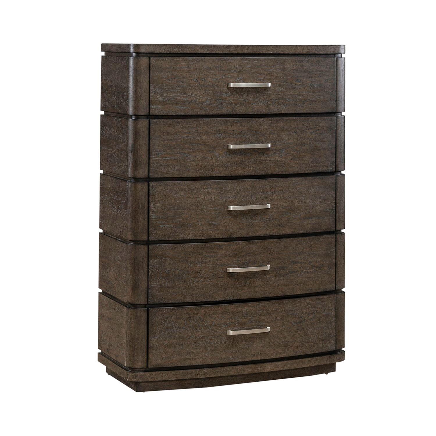 Commode à 5 tiroirs - Espresso satiné — 0L x 18